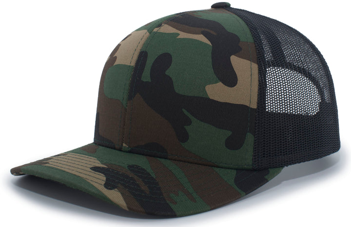Pacific Headwear Camo Snapback Trucker Cap Pacific Headwear