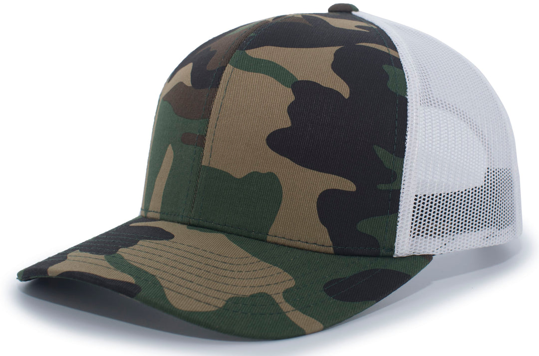 Pacific Headwear Camo Snapback Trucker Cap Pacific Headwear