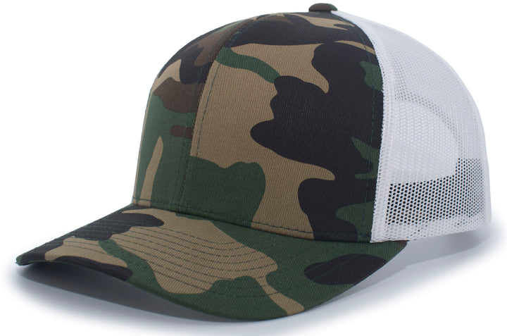 Pacific Headwear Camo Snapback Trucker Cap Pacific Headwear