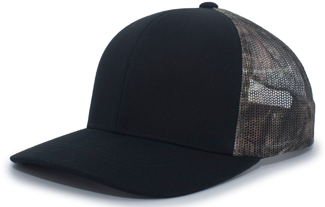 Pacific Headwear Camo Snapback Trucker Cap Pacific Headwear