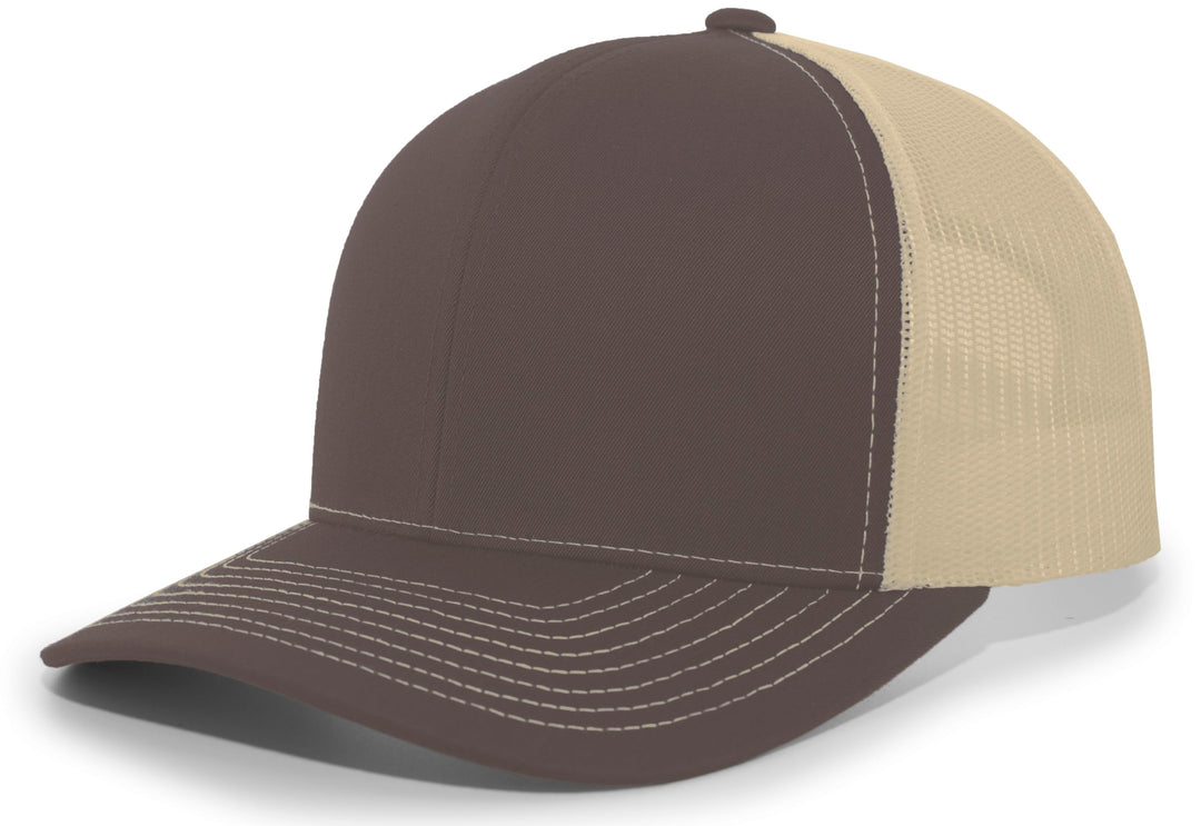Pacific Headwear Contrast Stitch Trucker Snapback Pacific Headwear