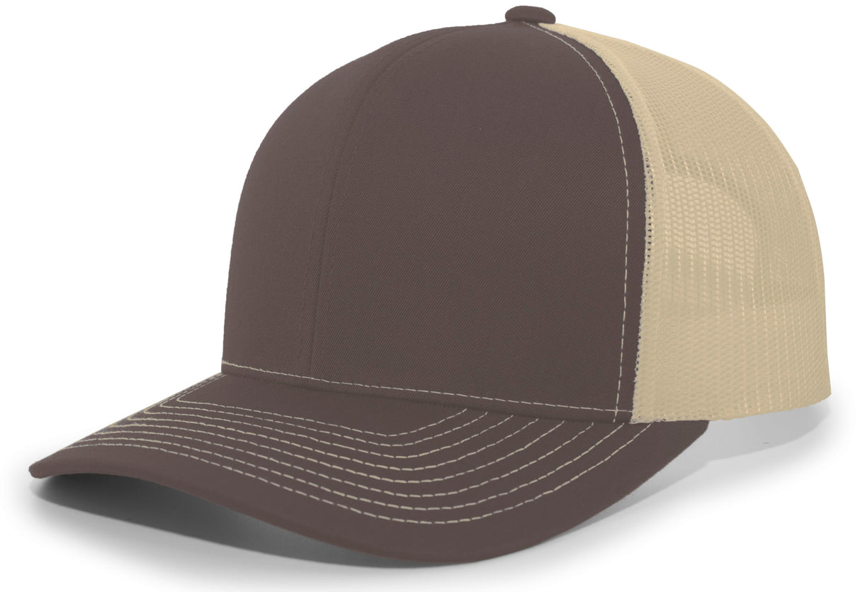 Pacific Headwear Contrast Stitch Trucker Snapback Pacific Headwear