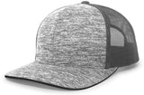 Pacific Headwear Aggressive Heather Trucker Snapback Cap Pacific Headwear
