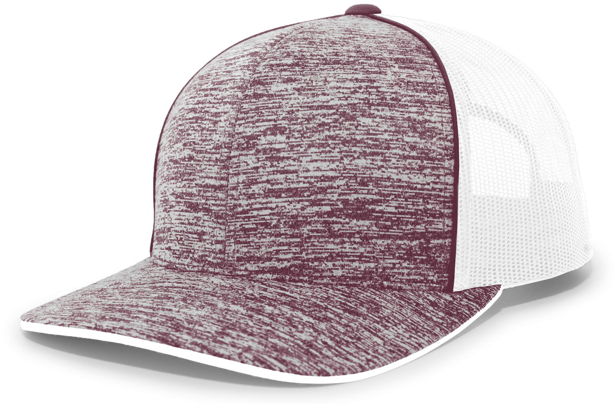 Pacific Headwear Aggressive Heather Trucker Snapback Cap Pacific Headwear