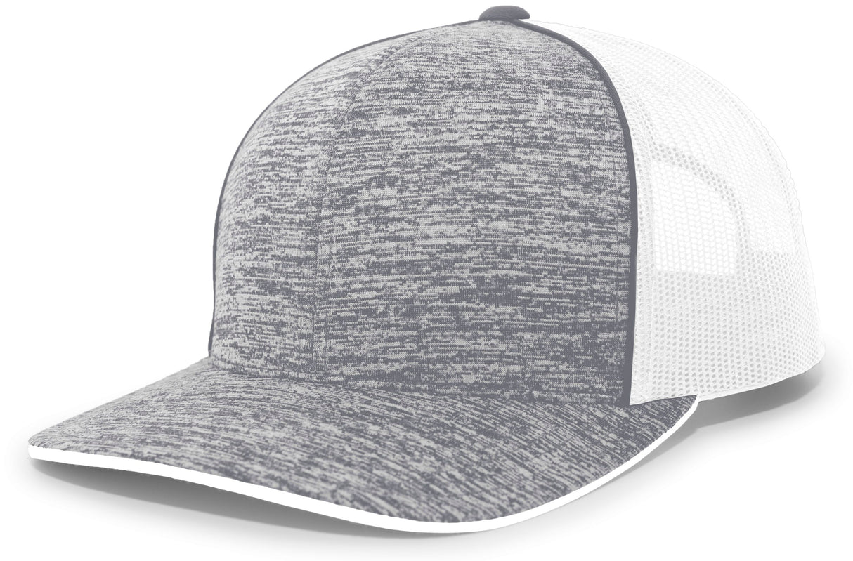 Pacific Headwear Aggressive Heather Trucker Snapback Cap Pacific Headwear