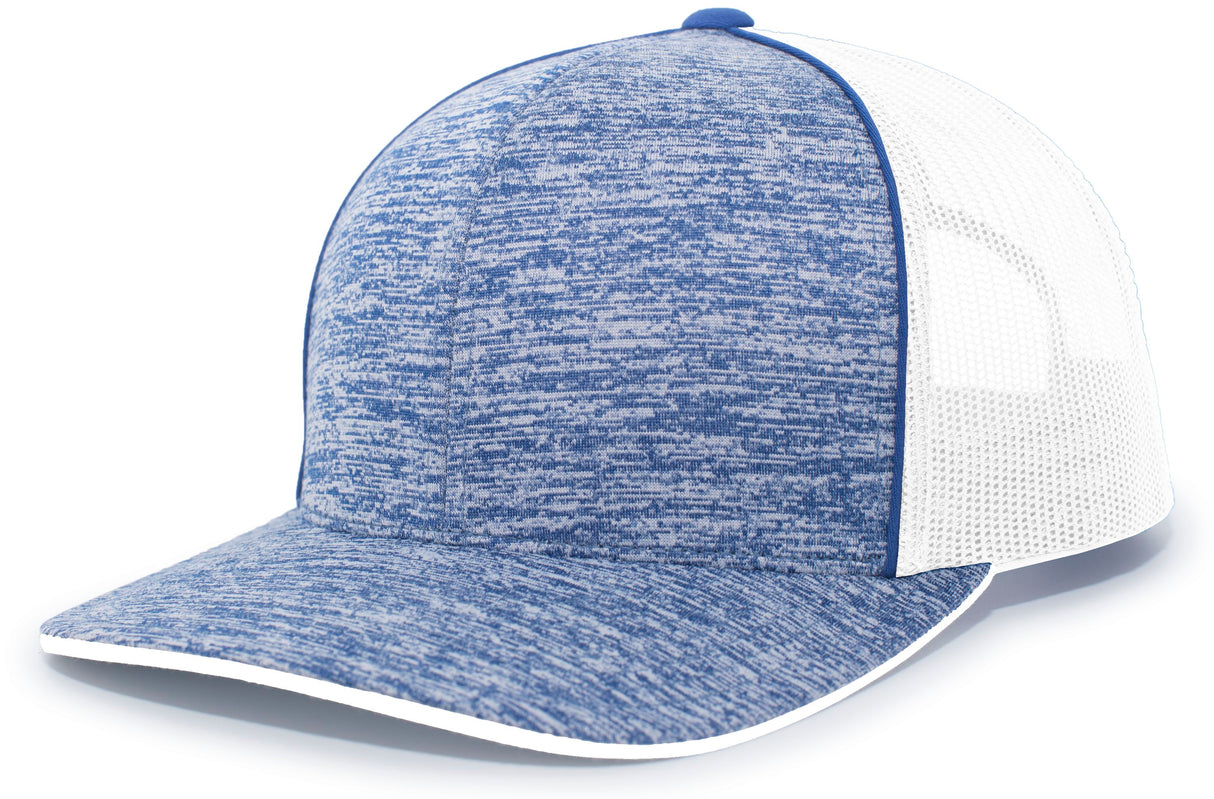 Pacific Headwear Aggressive Heather Trucker Snapback Cap Pacific Headwear