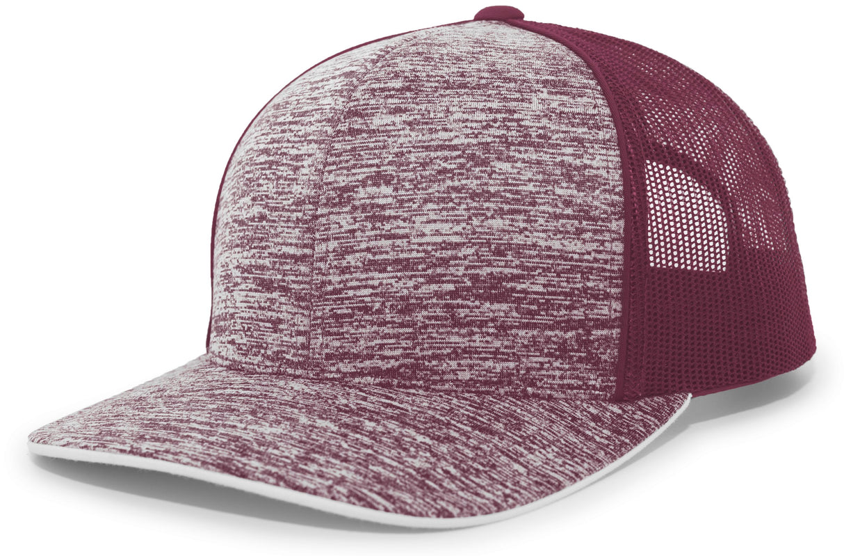 Pacific Headwear Aggressive Heather Trucker Snapback Cap Pacific Headwear