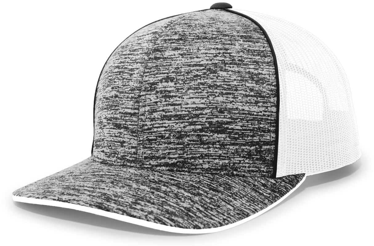 Pacific Headwear Aggressive Heather Trucker Snapback Cap Pacific Headwear
