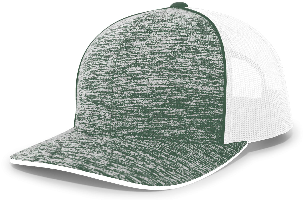 Pacific Headwear Aggressive Heather Trucker Snapback Cap Pacific Headwear