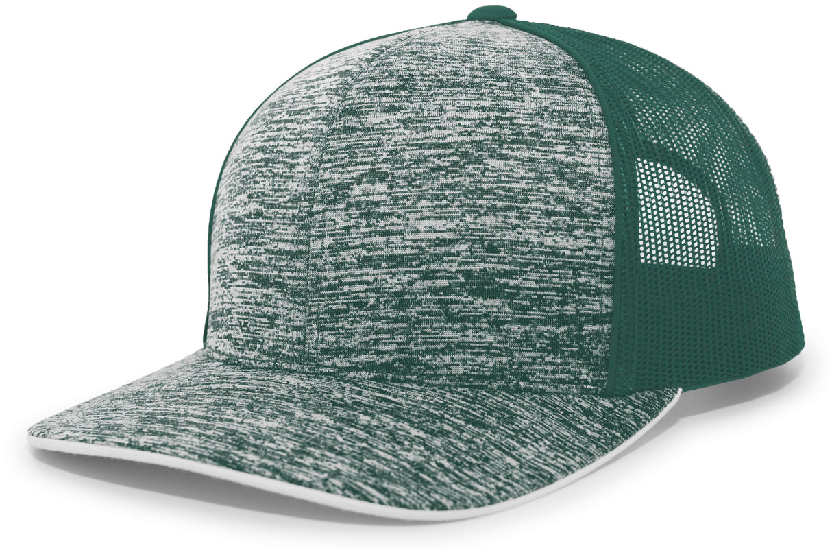Pacific Headwear Aggressive Heather Trucker Snapback Cap Pacific Headwear
