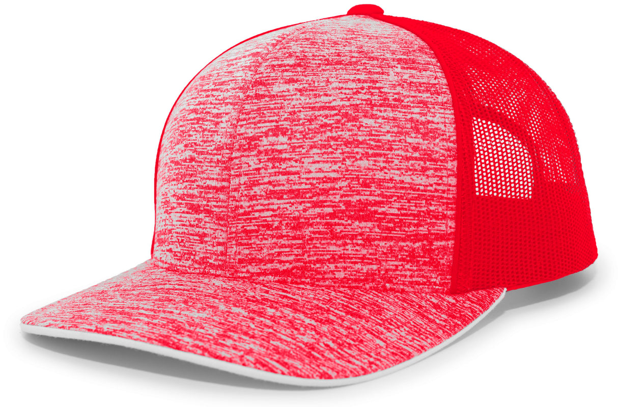 Pacific Headwear Aggressive Heather Trucker Snapback Cap Pacific Headwear