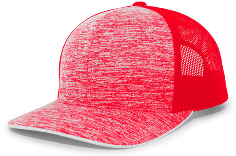 Pacific Headwear Aggressive Heather Trucker Snapback Cap Pacific Headwear