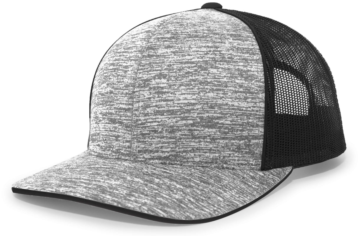 Pacific Headwear Aggressive Heather Trucker Snapback Cap Pacific Headwear