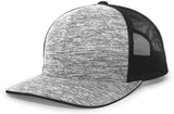 Pacific Headwear Aggressive Heather Trucker Snapback Cap Pacific Headwear