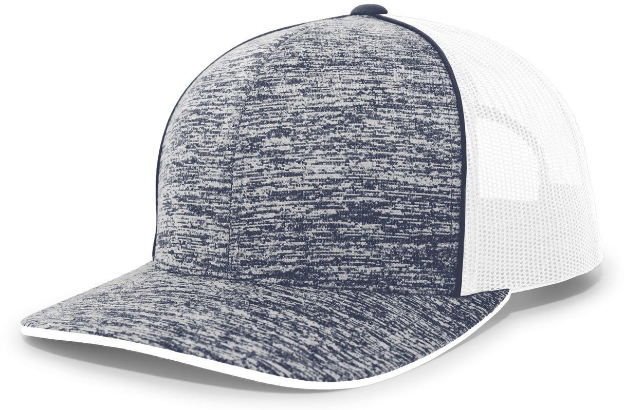 Pacific Headwear Aggressive Heather Trucker Snapback Cap Pacific Headwear