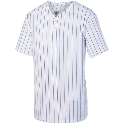 Augusta Youth Pinstripe Full-Button Baseball Jersey