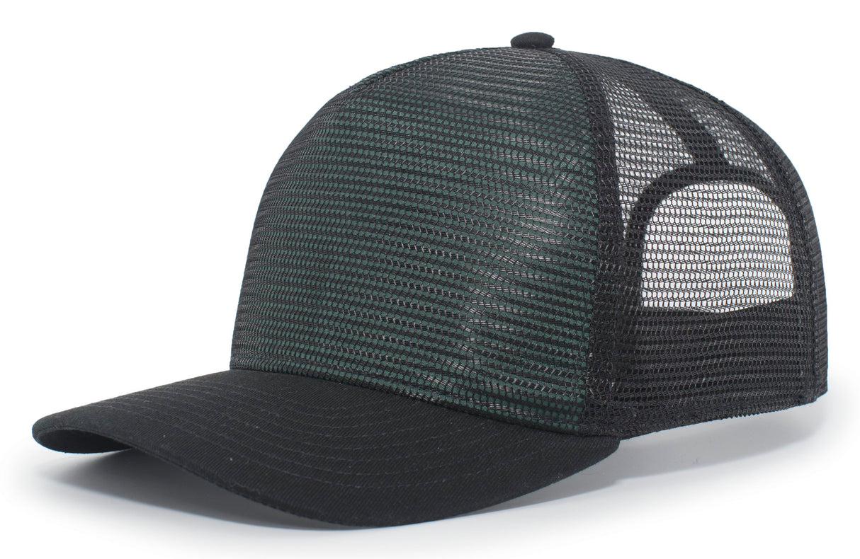 Pacific Headwear 5-Panel Mesh Overlay Trucker Snapback Pacific Headwear