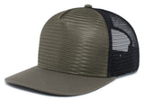 Pacific Headwear 5-Panel Mesh Overlay Trucker Snapback Pacific Headwear