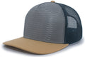 Pacific Headwear 5-Panel Mesh Overlay Trucker Snapback Pacific Headwear