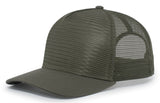 Pacific Headwear 5-Panel Mesh Overlay Trucker Snapback Pacific Headwear