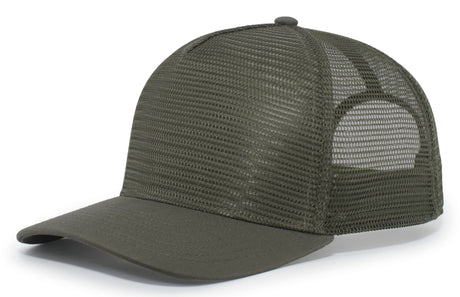 Pacific Headwear 5-Panel Mesh Overlay Trucker Snapback Pacific Headwear