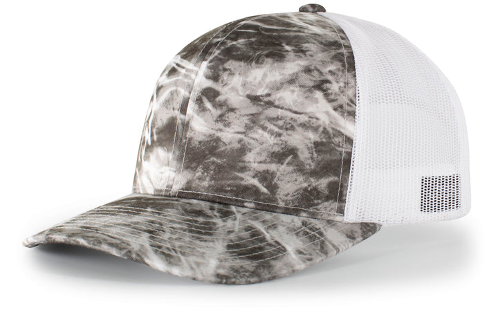 Pacific Headwear Elements Agua Camo Trucker Snapback Cap Pacific Headwear