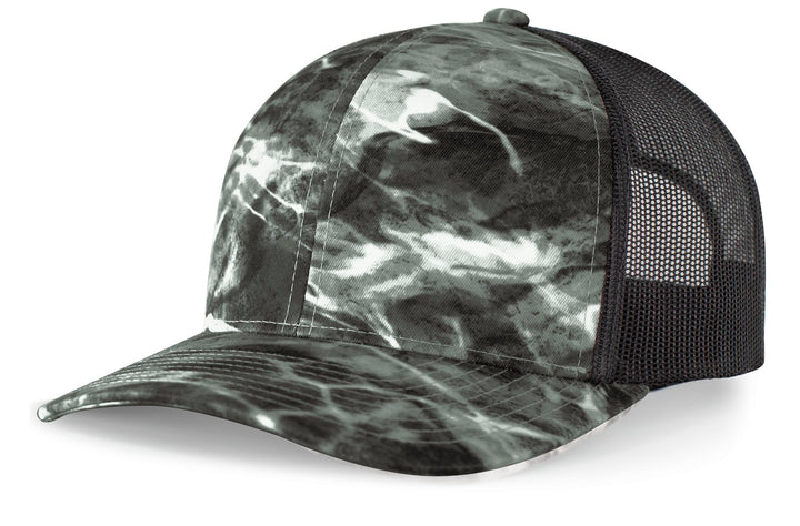 Pacific Headwear Elements Agua Camo Trucker Snapback Cap Pacific Headwear