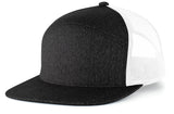 Pacific Headwear Heather 6-Panel Arch Trucker Snapback Cap Pacific Headwear