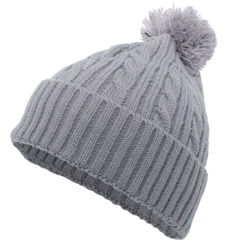 Pacific Headwear Pacific Headwear Cable Knit Pom-Pom Beanie Pacific Headwear