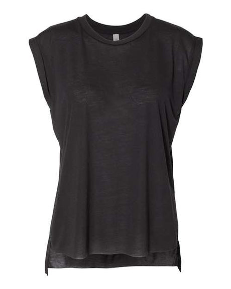 Bella + Canvas Women’s Flowy Rolled Cuffs Muscle Tee Womens Apparel Shirts & Tops