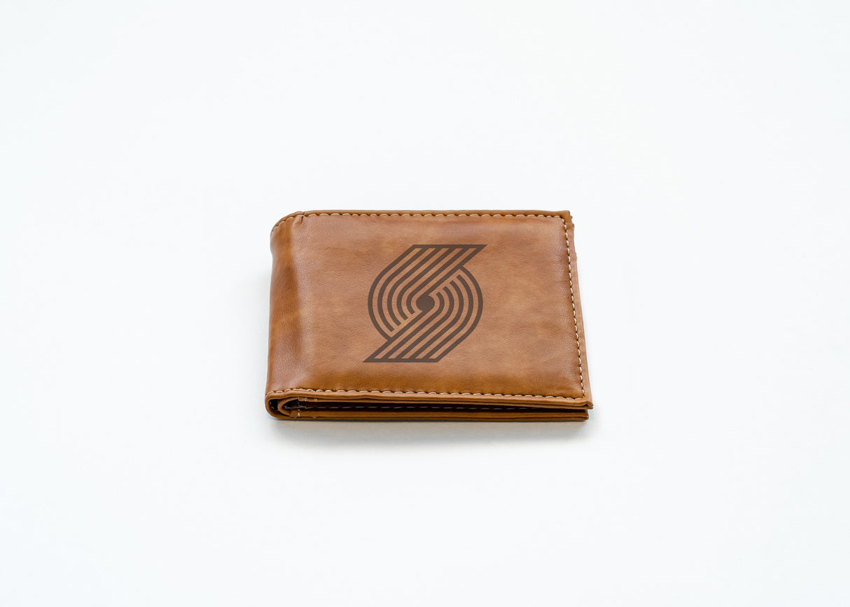 Rico Industries NBA  Portland Trail Blazers  Laser Engraved Billfold Wallet-2