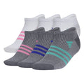 adidas Girl's Superlite 3.0 6-Pack No Show Socks