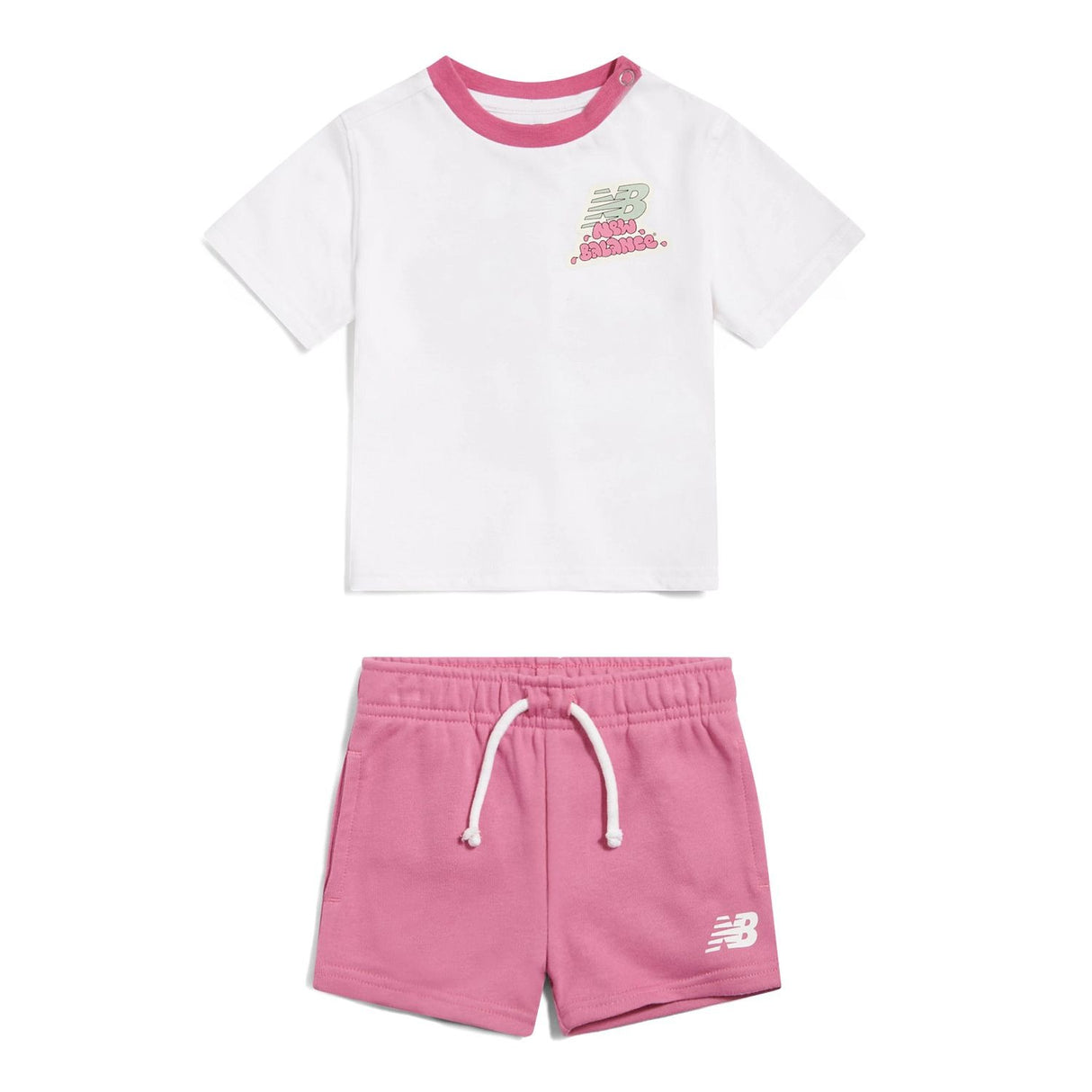 New Balance Infant & Toddler Sticker Graphic T-Shirt & Shorts Set-1