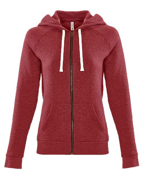 Next Level Women's Malibu Raglan Full-Zip Hoodie Next Level Apparel