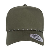 YP Classics Retro Cotton Blend Five-Panel Rope Cap-1