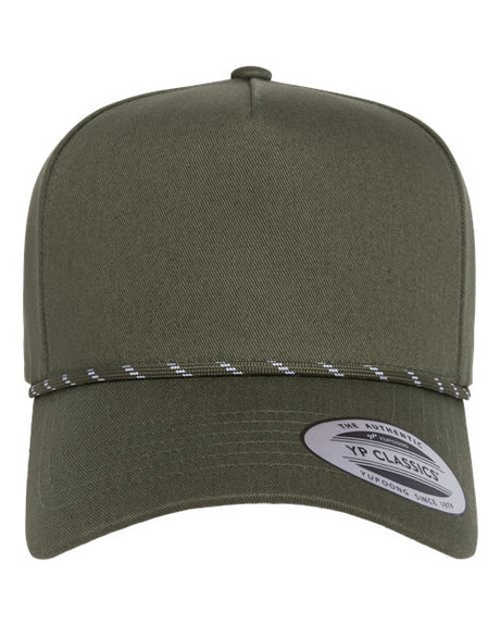 YP Classics Retro Cotton Blend Five-Panel Rope Cap-1
