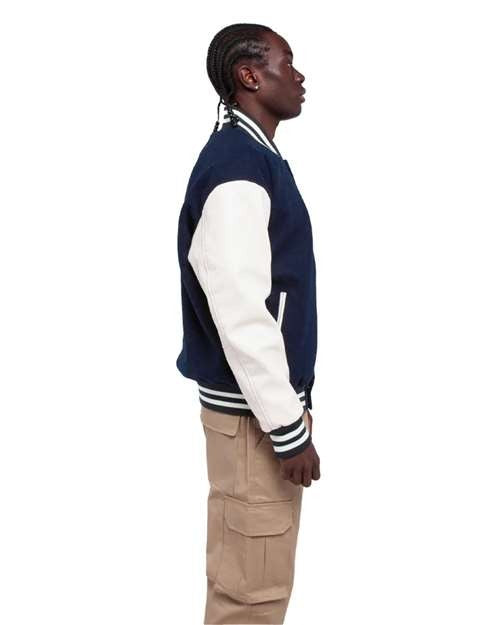 Shaka Wear Men's Letterman Jacket-2