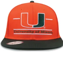 The Game Headwear Miami Flat Brim Snapback Hat