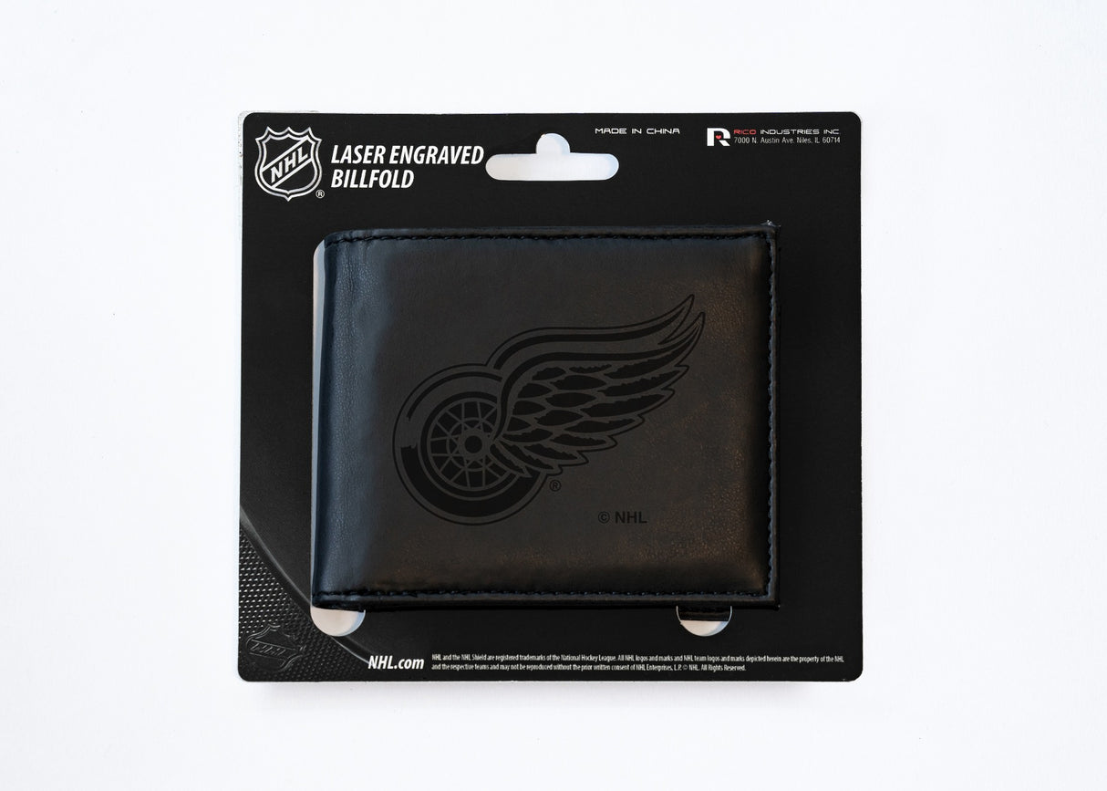 Rico Industries NHL  Detroit Red Wings  Laser Engraved Billfold Wallet-3