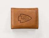 Rico Industries NFL  Kansas City Chiefs  Laser Engraved Faux Leather Trifold Wallet-1