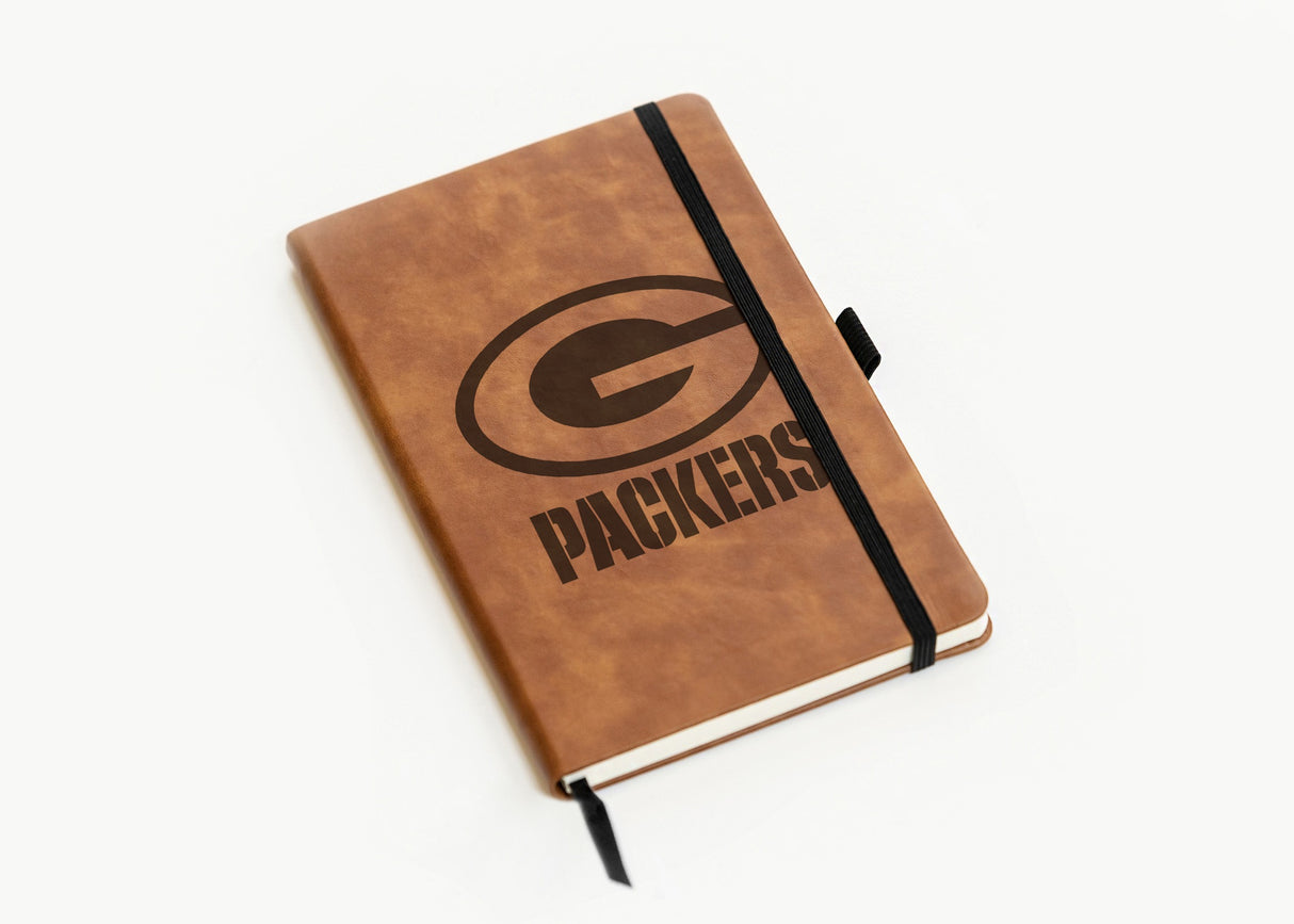 Rico Industries NFL  Green Bay Packers Brown - Primary Laser Engraved Small Notepad-2