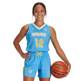 Custom Fitted Stretch Woven Basketball Jersey Womens, Girls Team Basketball Jerseys