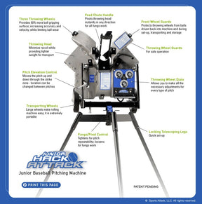 Trigon Sports Baseball Jr. Hack Attack Pithcing Machine