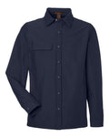 Harriton Men's Flex Twill Overshirt Jacket-1