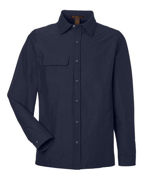 Harriton Men's Flex Twill Overshirt Jacket-1
