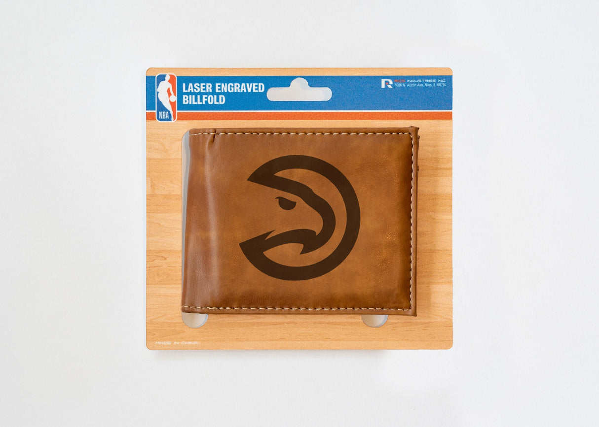 Rico Industries NBA  Atlanta Hawks  Laser Engraved Billfold Wallet-3