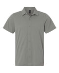 AllPro Men's Pro-Flex Sorona Button Down Short Sleeve Shirt-1