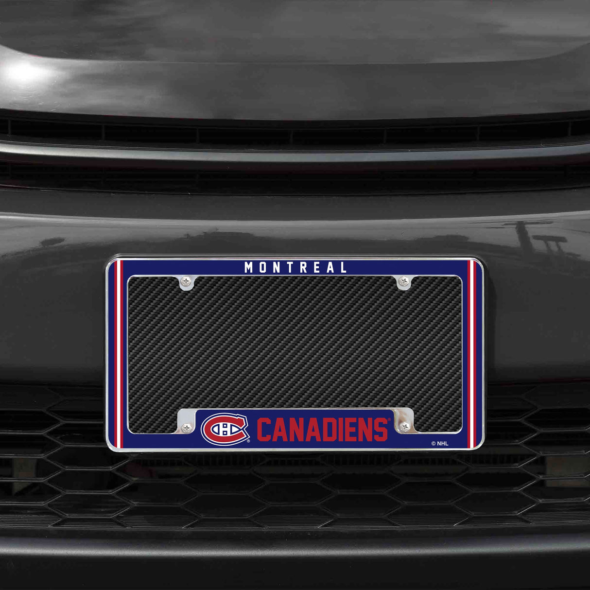 Rico Industries NHL  Montreal Canadiens Classic 12" x 6" Chrome License Plate Frame-1