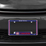 Rico Industries NHL  Montreal Canadiens Classic 12" x 6" Chrome License Plate Frame-1