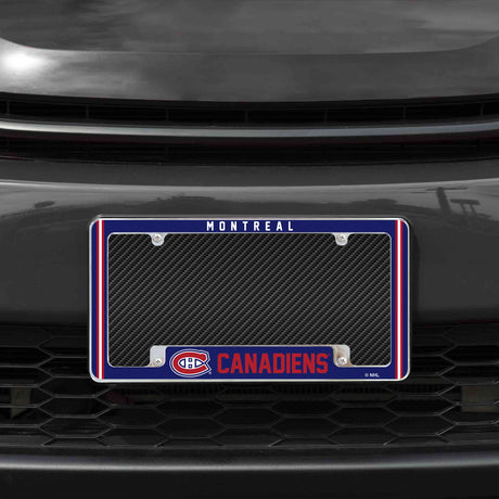 Rico Industries NHL  Montreal Canadiens Classic 12" x 6" Chrome License Plate Frame-1